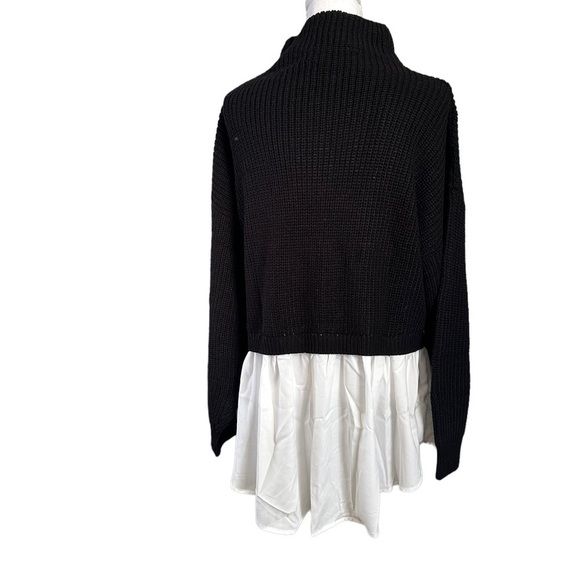 Eloquii Black White Twofer Skirted Sweater Size 18/20 - Picture 5 of 17